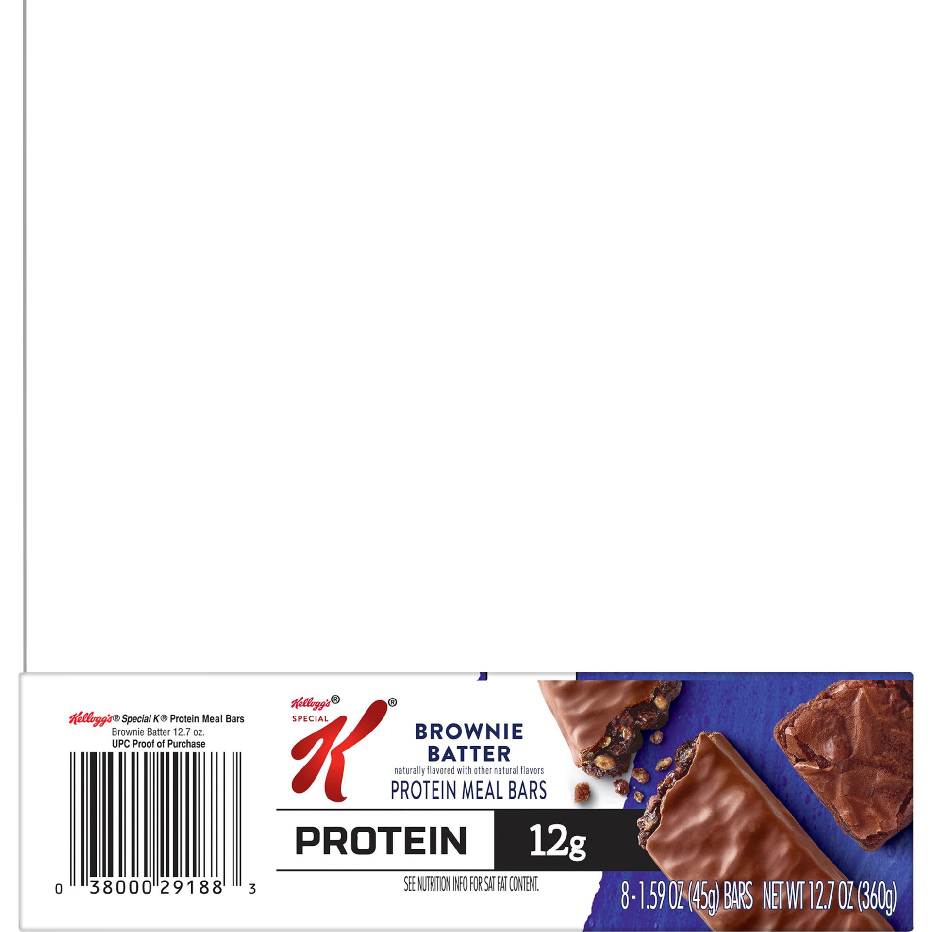 slide 4 of 5, Special K Bar Protein Meal Bars, Meal Replacement, Protein Snacks, Brownie Batter, 12.7oz Tray, 8 Bars, 12.7 oz