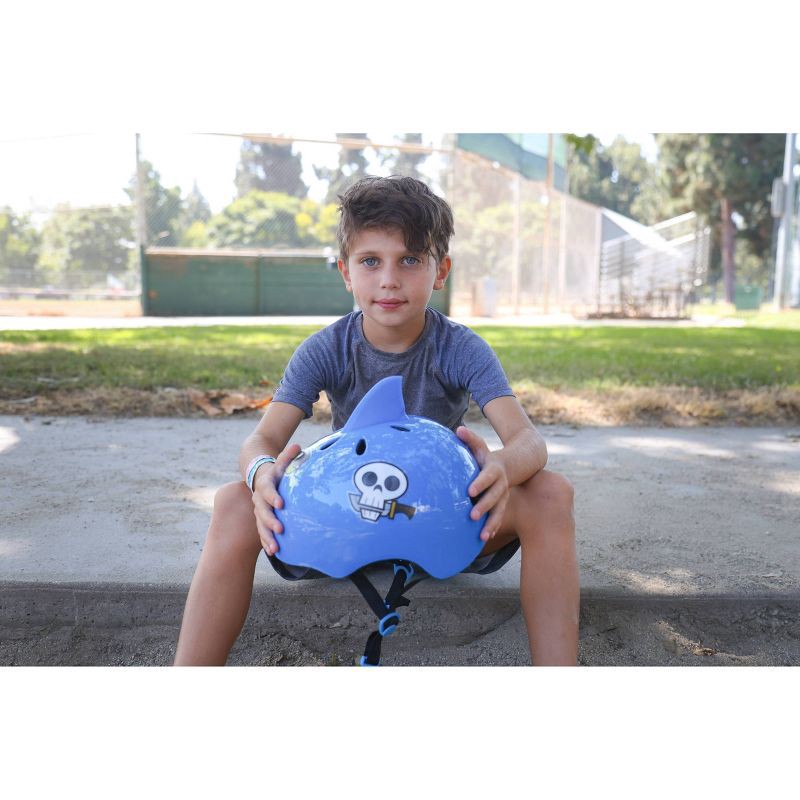 slide 4 of 14, Raskullz Cling Shark Child Helmet - Blue, 1 ct