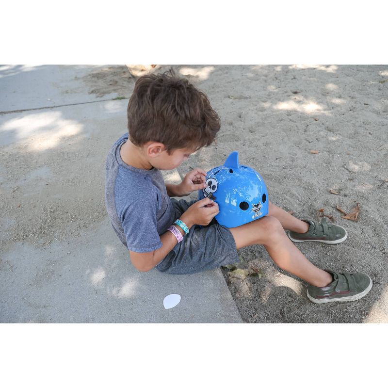 slide 9 of 14, Raskullz Cling Shark Child Helmet - Blue, 1 ct