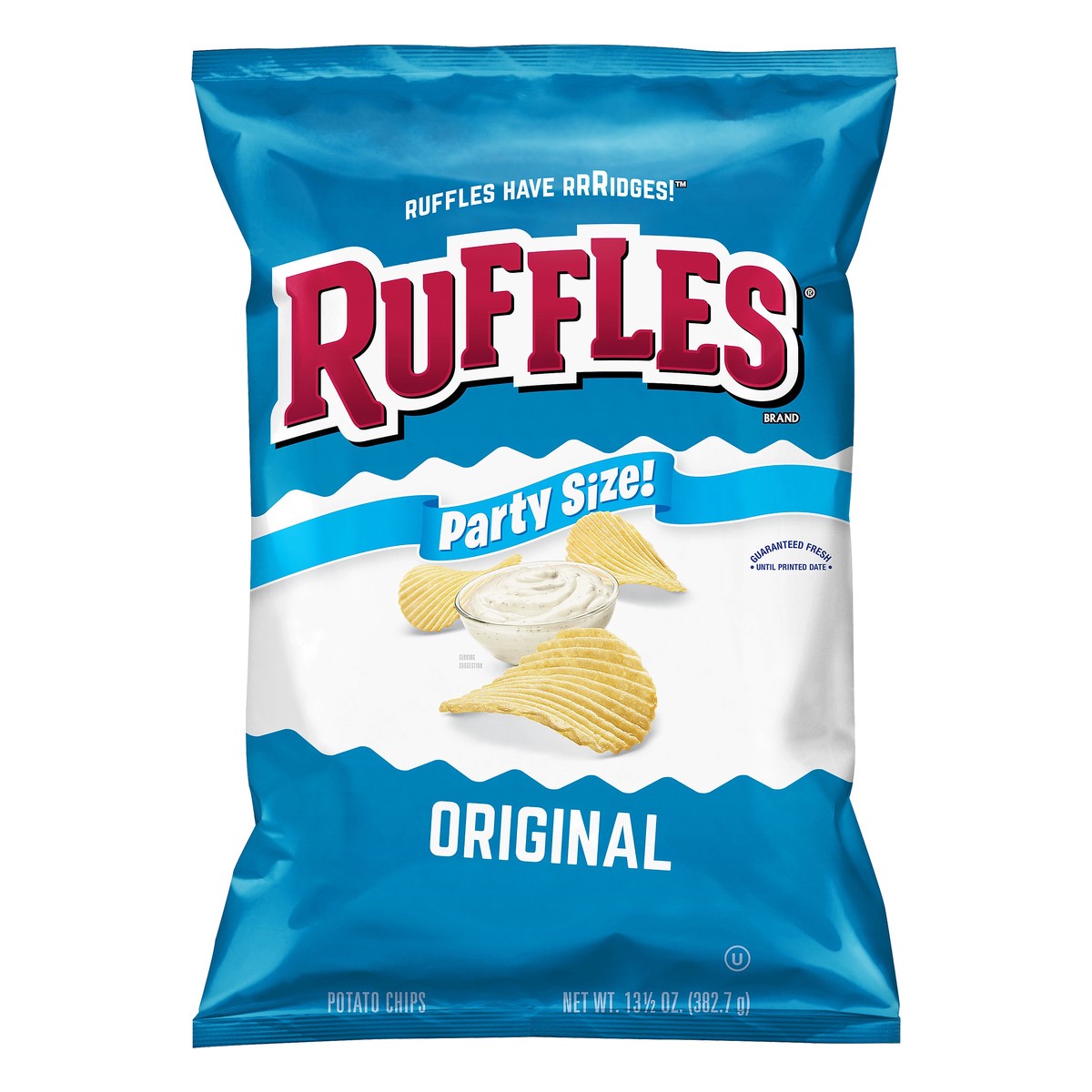 slide 2 of 6, Ruffles Original Flavor Party Size Ridged Potato Chips - 13oz, 13 oz