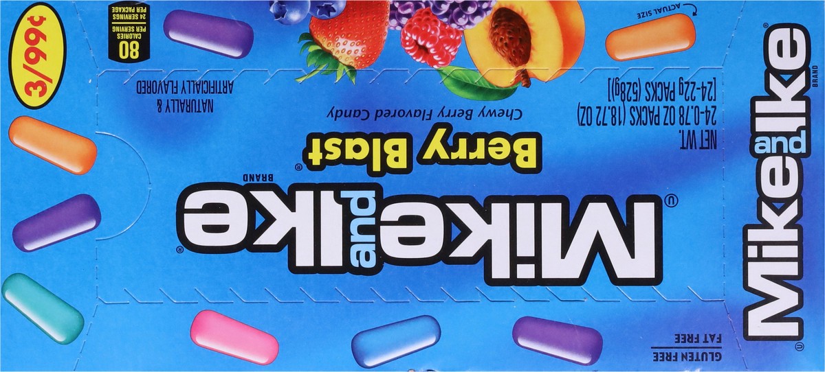 slide 13 of 13, MIKE AND IKE Berry Blast Candy 24 - 0.78 oz Packs, 24 ct