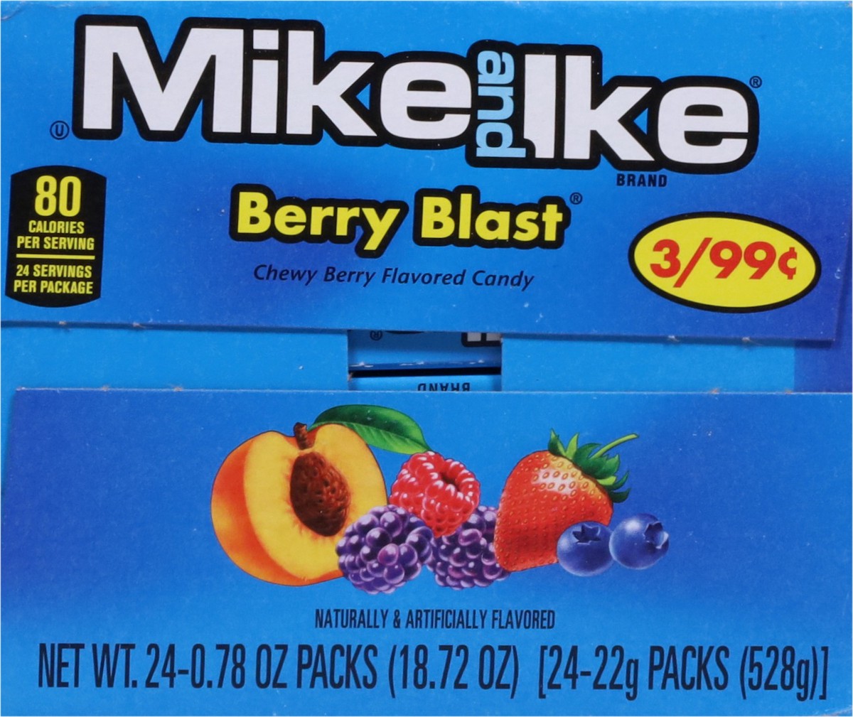 slide 4 of 13, MIKE AND IKE Berry Blast Candy 24 - 0.78 oz Packs, 24 ct
