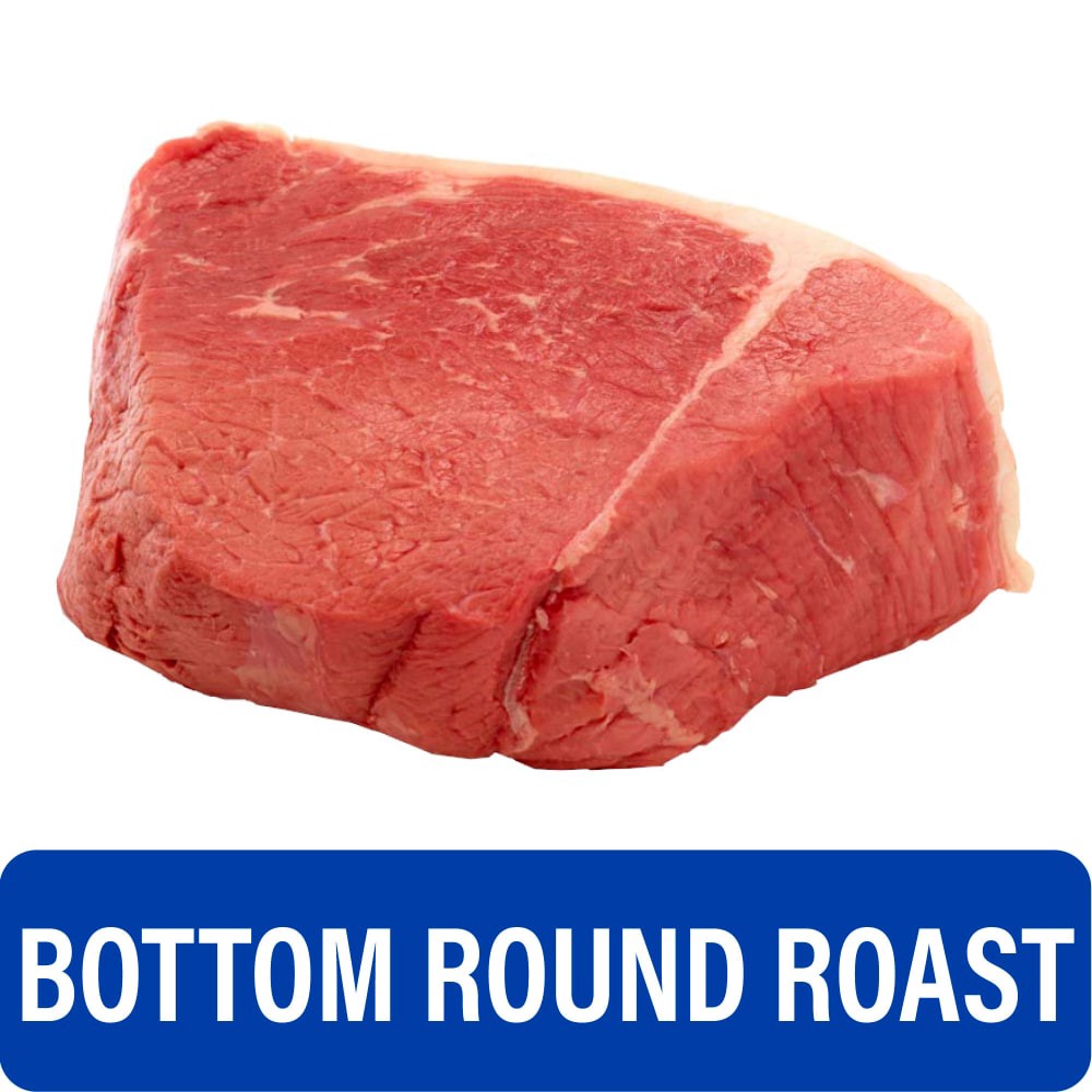 slide 1 of 5, Bottom Round Roast Beef, per lb