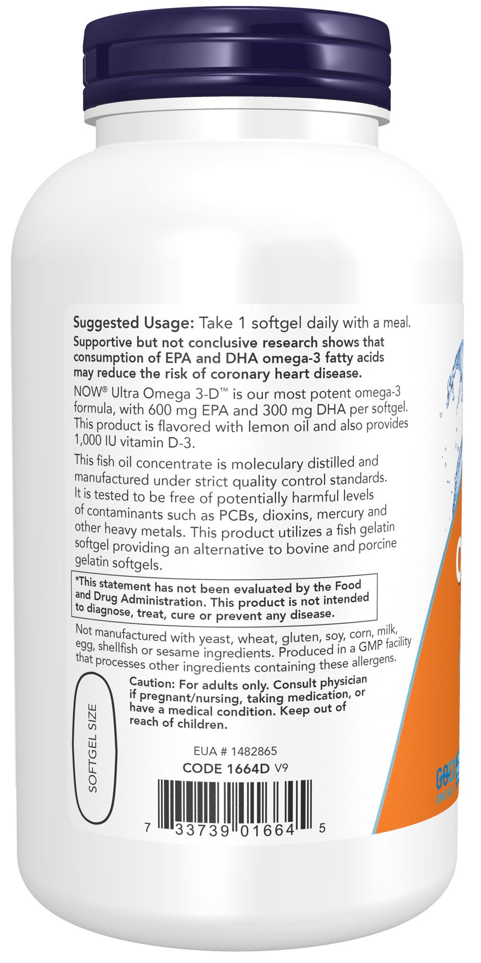 slide 4 of 4, NOW Supplements, Ultra Omega 3-D™, Omega-3 Fish Oil + Vitamin D-3, Cardiovascular Support*, 180 Softgels, 180 ct