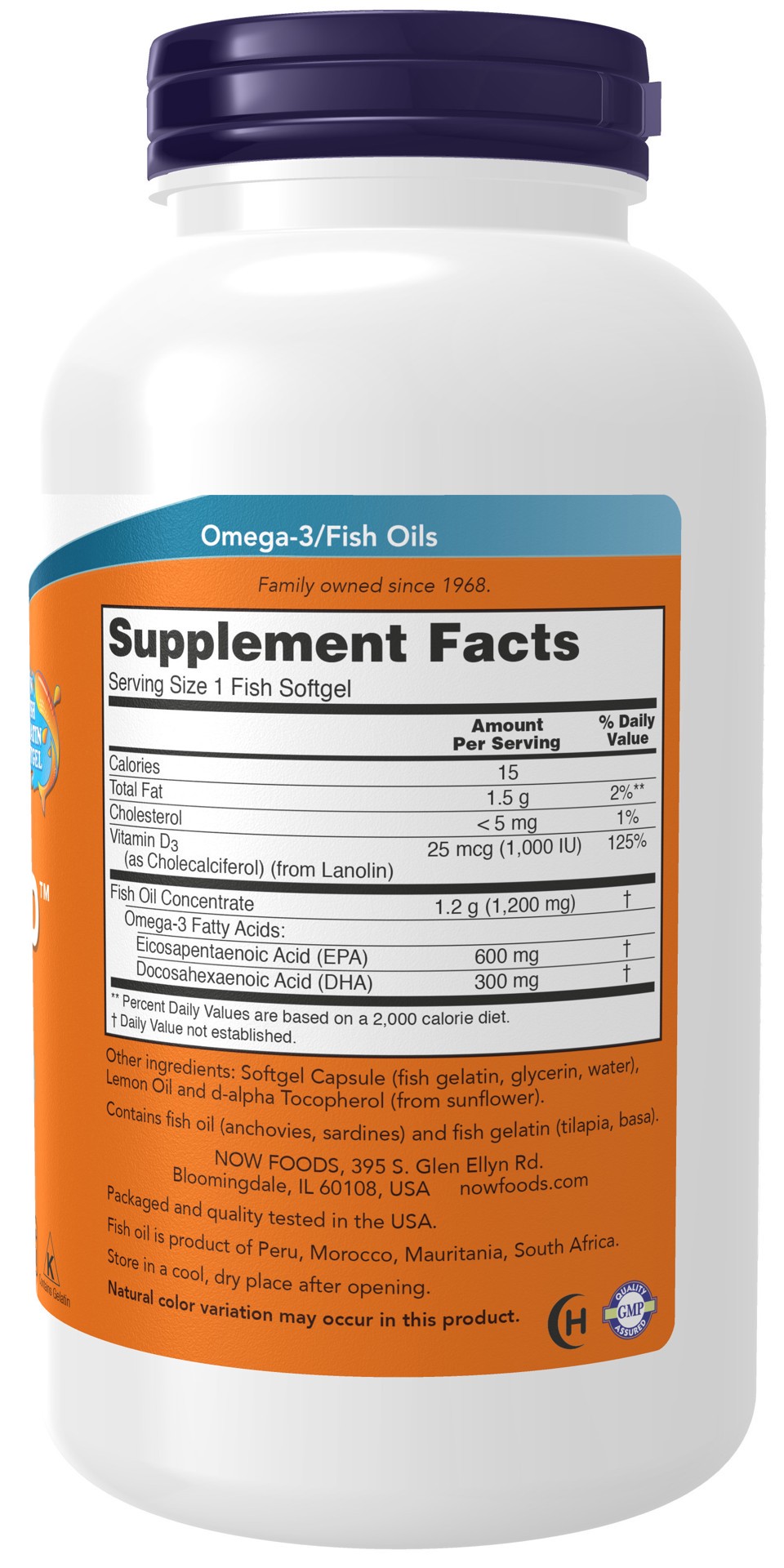 slide 3 of 4, NOW Supplements, Ultra Omega 3-D™, Omega-3 Fish Oil + Vitamin D-3, Cardiovascular Support*, 180 Softgels, 180 ct