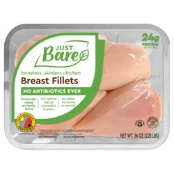 Just Bare Brand Boneless Skinless Chicken Breast Fillets