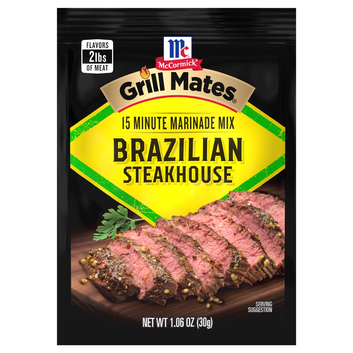 slide 1 of 9, McCormick Grill Mates Marinade Mix - Brazilian Steakhouse, 1.06 oz