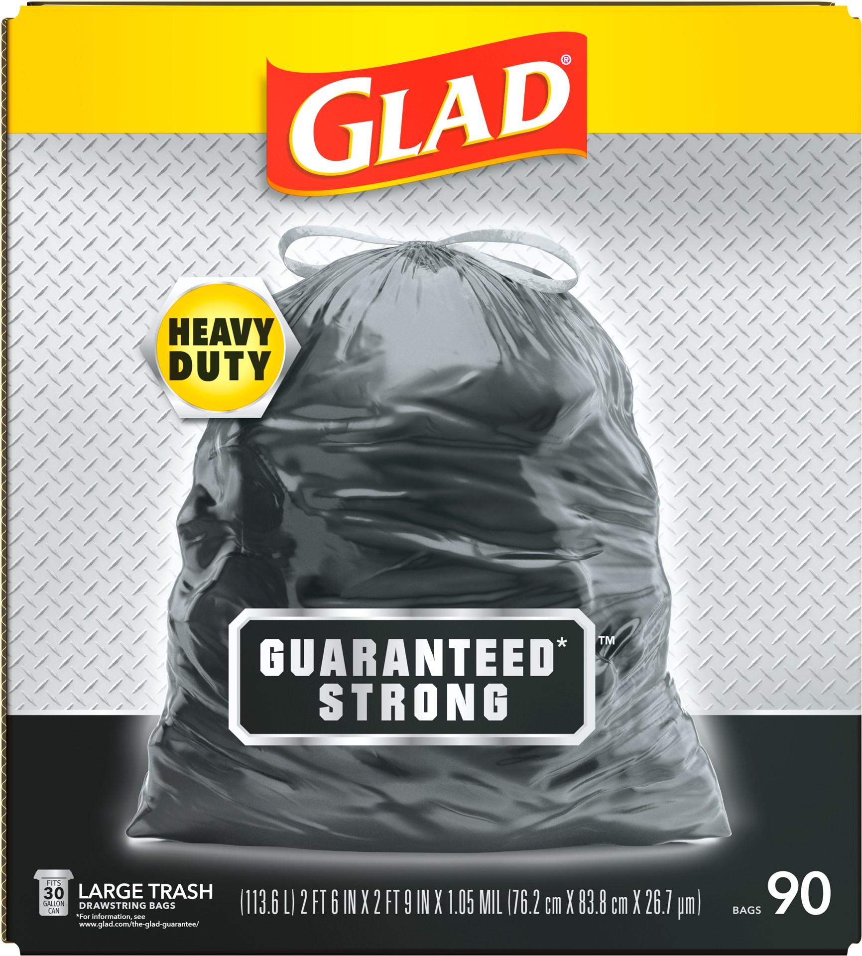 slide 4 of 5, Glad Large Drawstring Trash Bags 90 ea, 90 ct