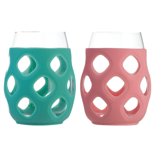 slide 1 of 1, CREATIVE HOME Glass Tumbler W/ Silicone Wrap, 1 ct