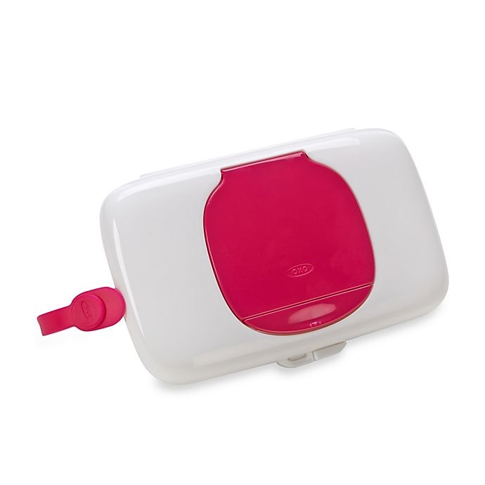 slide 1 of 1, OXO Tot On-The-Go Wipes Dispenser - Pink, 1 ct