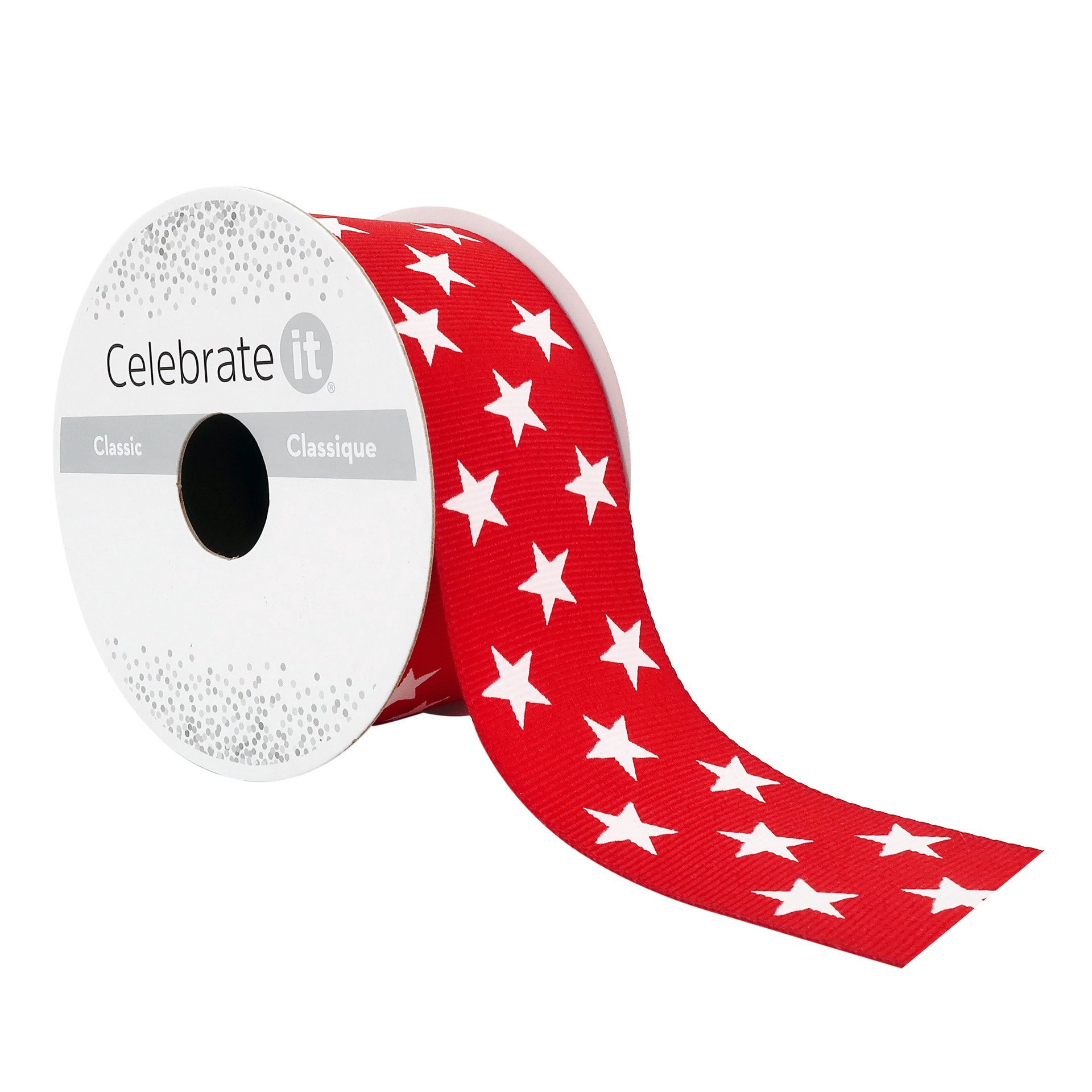 slide 4 of 4, 1.5" X 3yd. Grosgrain Star Ribbon By Celebrate It, 1.5 in x 3 yd