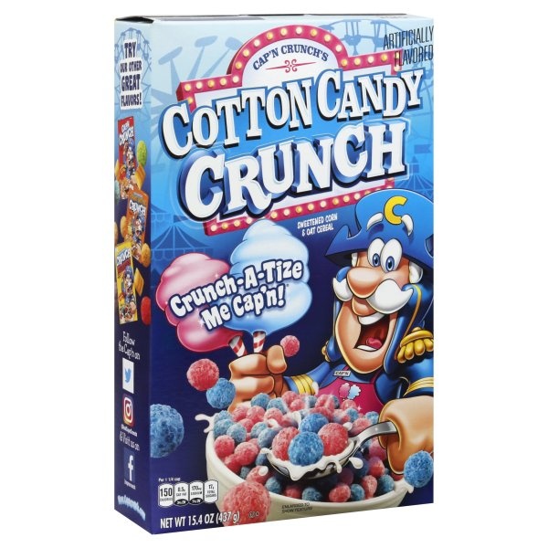 slide 1 of 1, Cap'n Crunch Cotton Candy Flavored Cereal, 15.4 oz