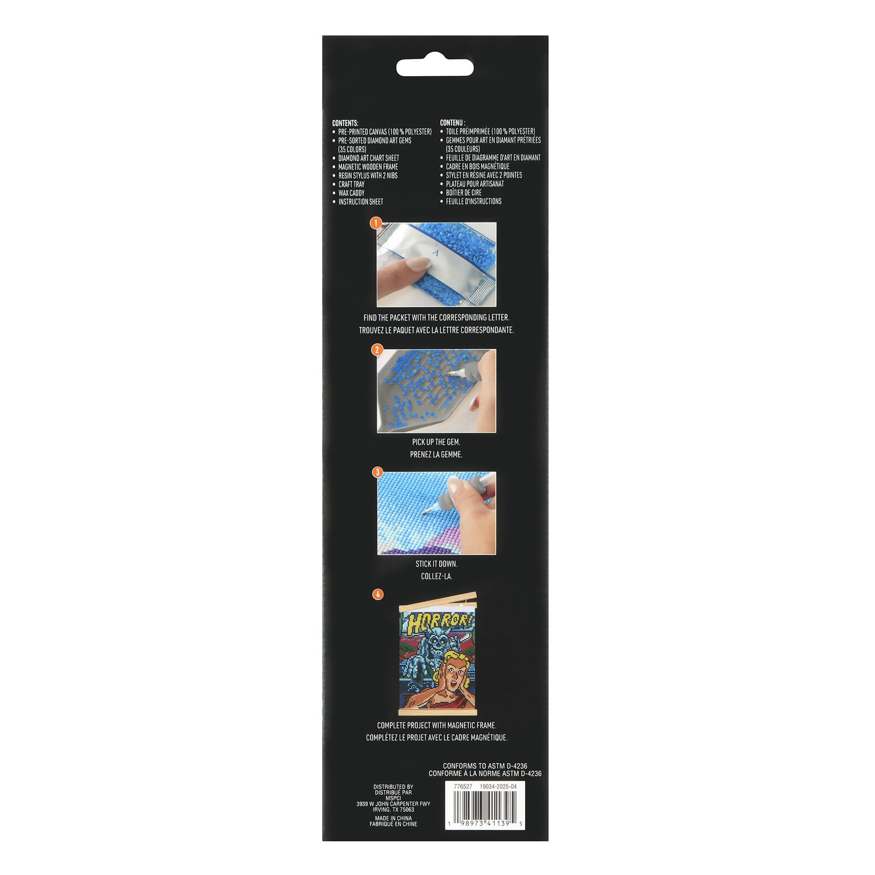 slide 4 of 4, 8" X 10" Horror Diamond Art Kit With Magnetic Frame By Make Market, 8 in x 10 in