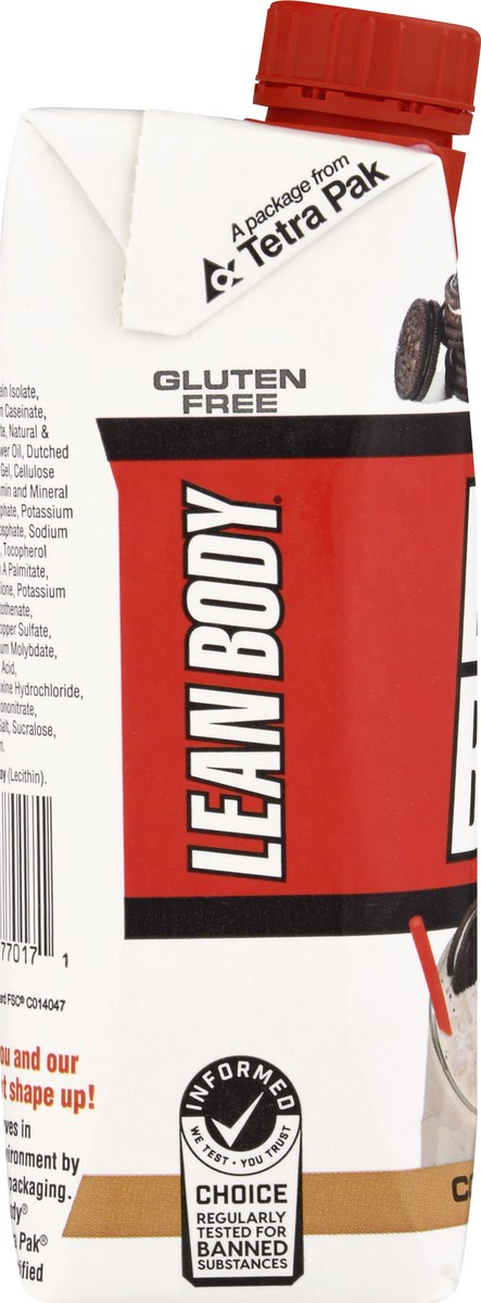 slide 8 of 13, Lean Body Cookies & Cream Protein Shake 17 oz, 17 oz