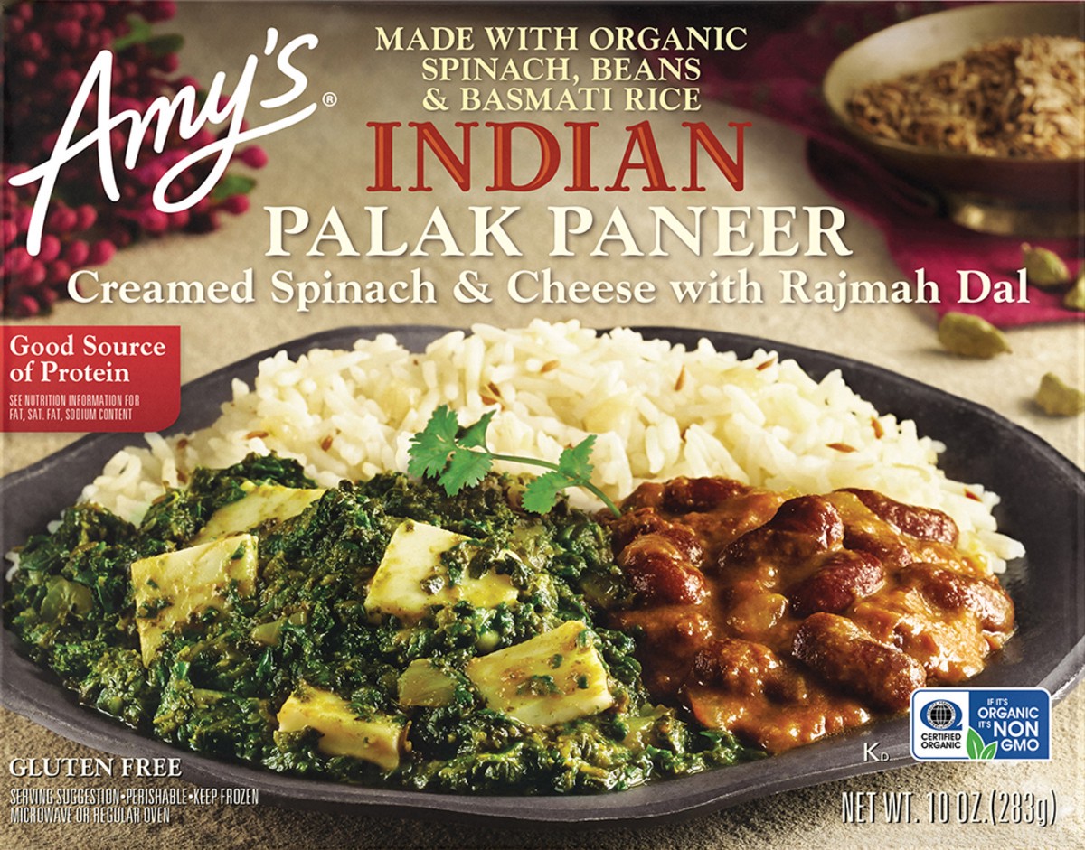 slide 3 of 8, Amy's Kitchen Indian Palak Paneer, 10 oz