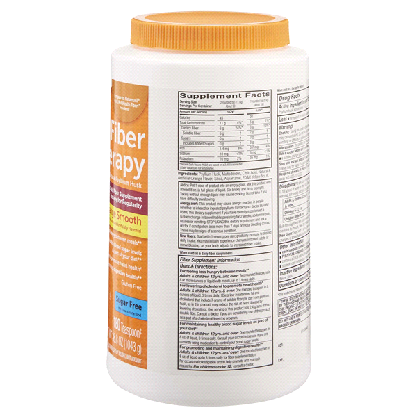 slide 4 of 9, Meijer Fiber Therapy Orange Smooth, 1043 gram, 36.8 oz