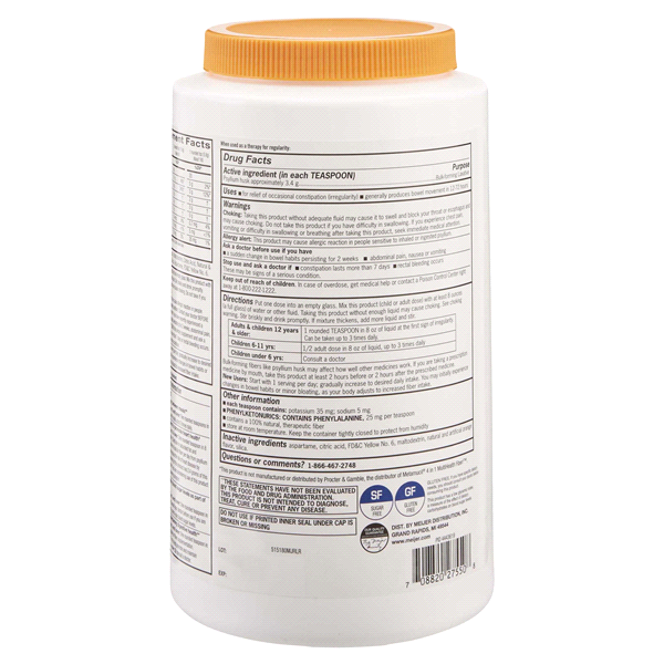 slide 8 of 9, Meijer Fiber Therapy Orange Smooth, 1043 gram, 36.8 oz