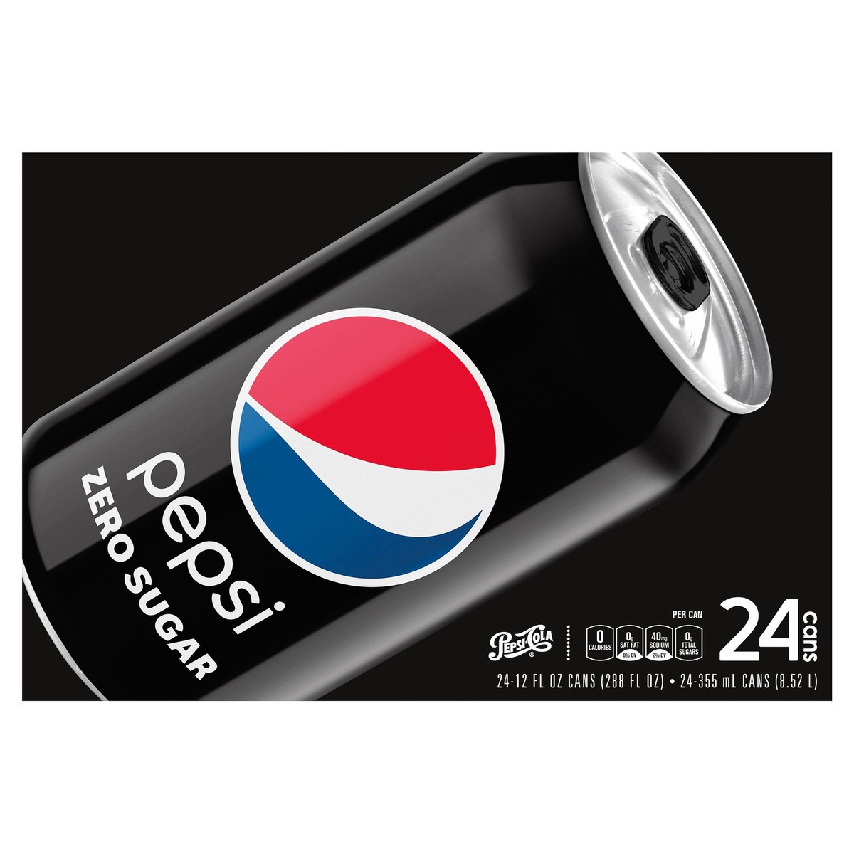 slide 5 of 10, Pepsi Cola, Zero Sugar - 24 ct, 24 ct; 12 oz