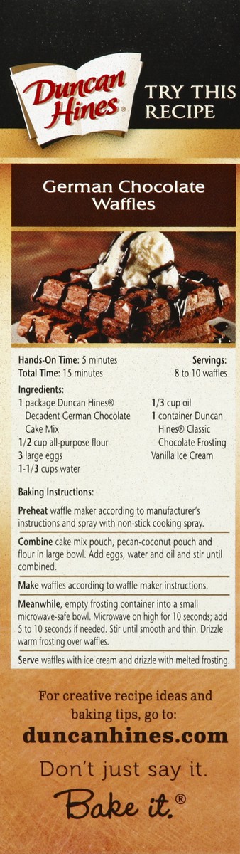 slide 3 of 4, Duncan Hines German Chocolate Cake Mix, 21 oz
