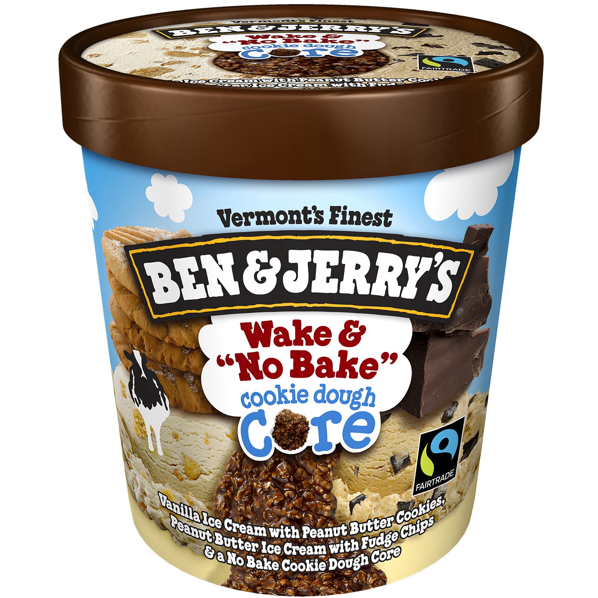 slide 1 of 6, Ben & Jerry's Ben & Jerrys Cookie Dough Wake & No Bake Core Ice Cream, 16 fl oz