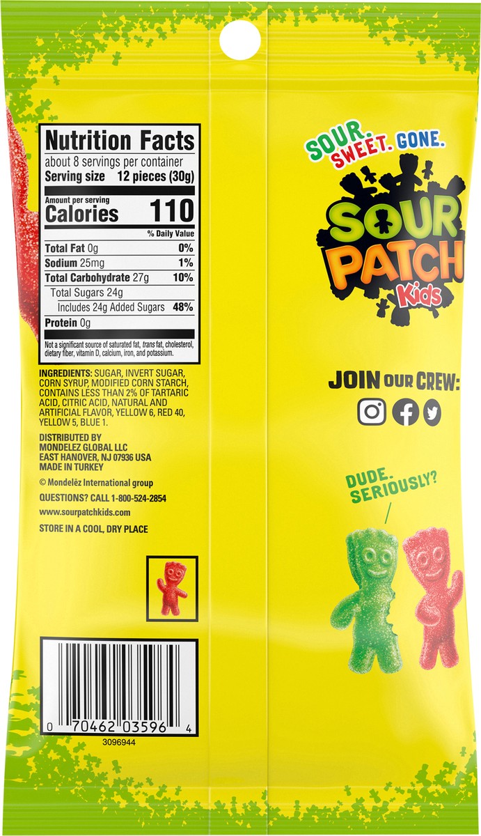 slide 5 of 9, Sour Patch Kids Kids Original Soft and Chewy Candy - 8oz Bag, 8 oz