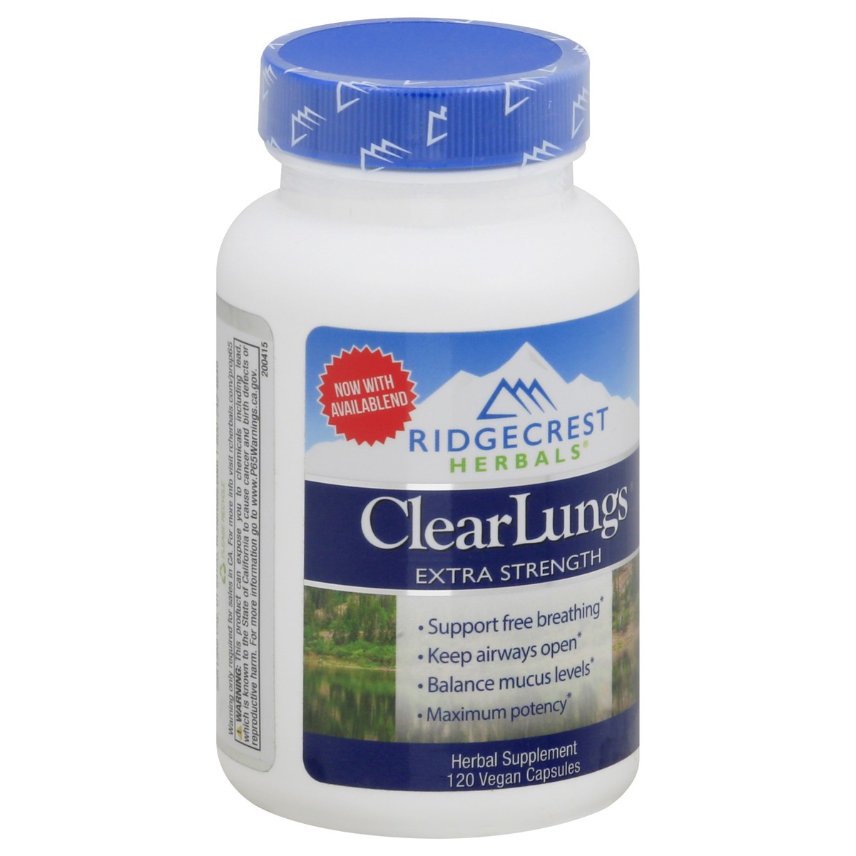 slide 7 of 9, RidgeCrest Herbals Vegan Capsules Extra Strength ClearLungs 120 ea, 120 ct