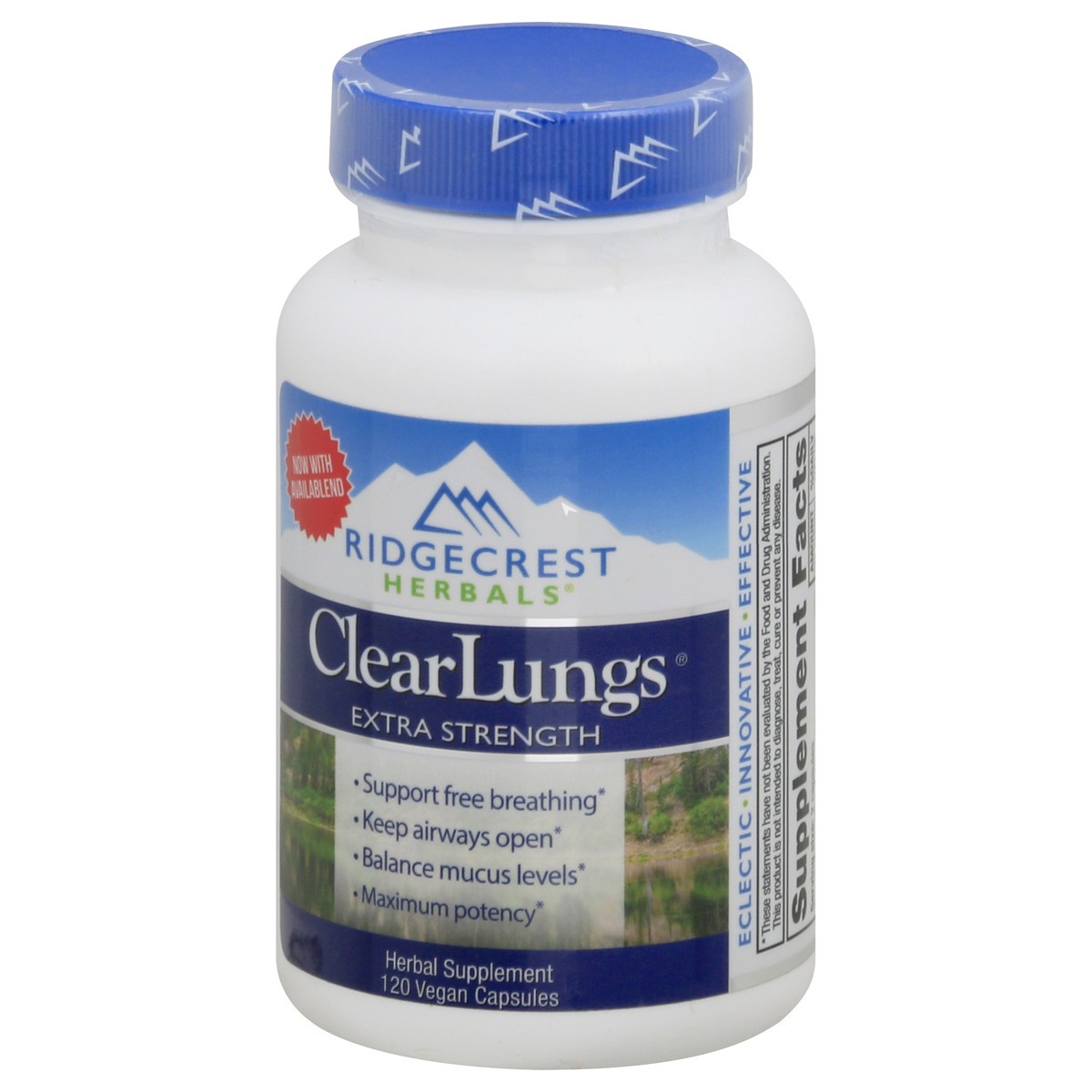 slide 6 of 9, RidgeCrest Herbals Vegan Capsules Extra Strength ClearLungs 120 ea, 120 ct