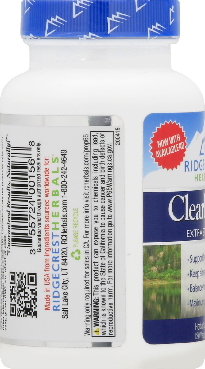 slide 2 of 9, RidgeCrest Herbals Vegan Capsules Extra Strength ClearLungs 120 ea, 120 ct