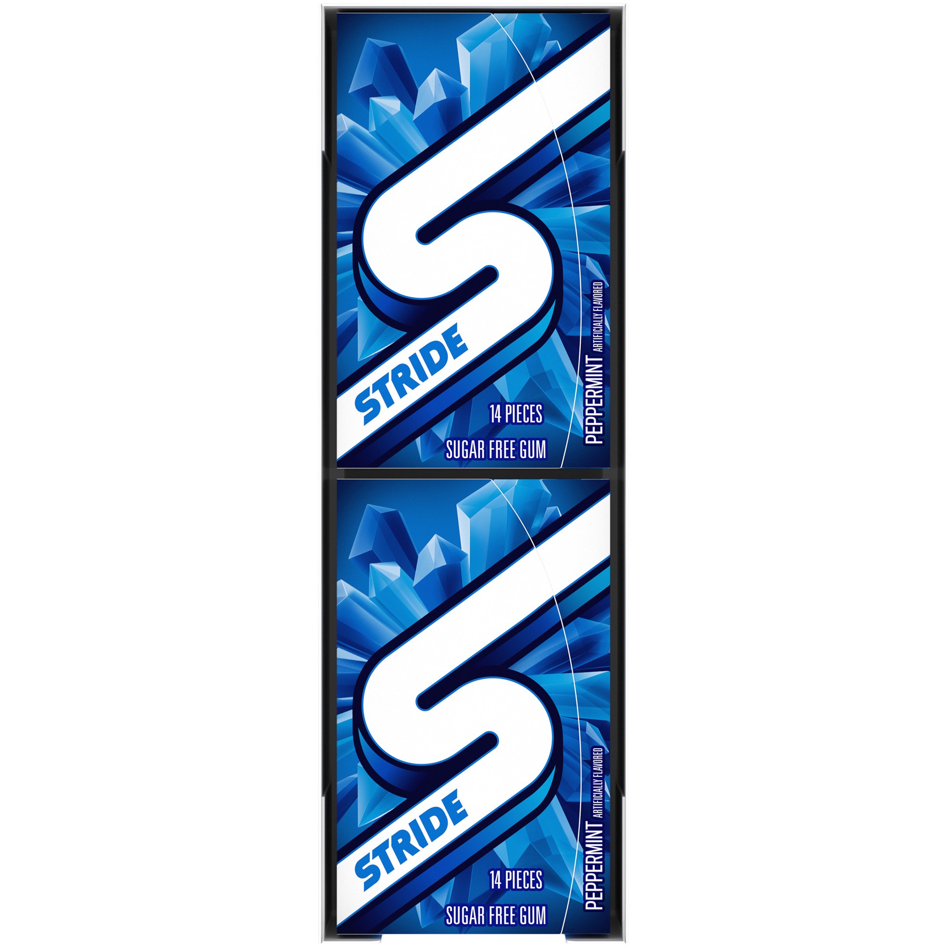 slide 3 of 8, Stride Peppermint Sugar Free Gum, 10 Packs of 14 Pieces (140 Total Pieces) - INNER PACK, 0.6 lb