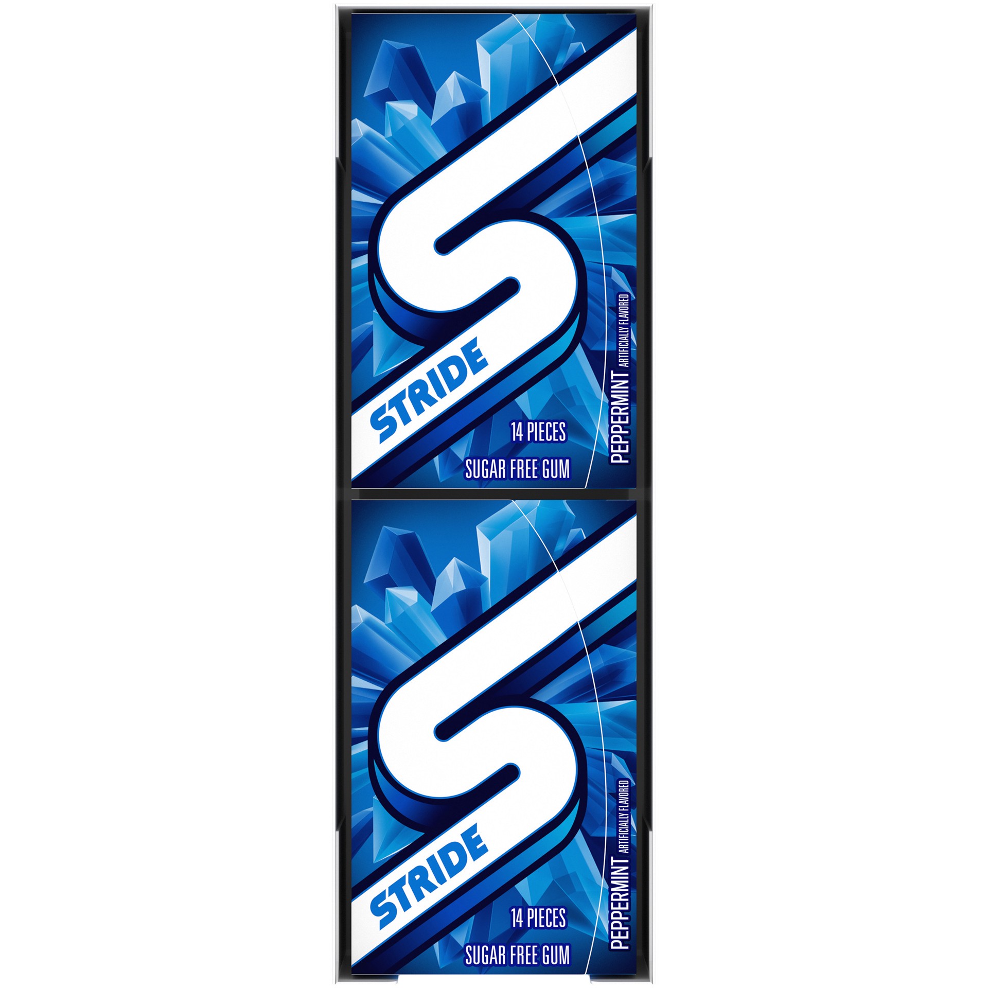 slide 4 of 8, Stride Peppermint Sugar Free Gum, 10 Packs of 14 Pieces (140 Total Pieces) - INNER PACK, 0.6 lb