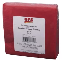 GFS Red Beverage Napkins