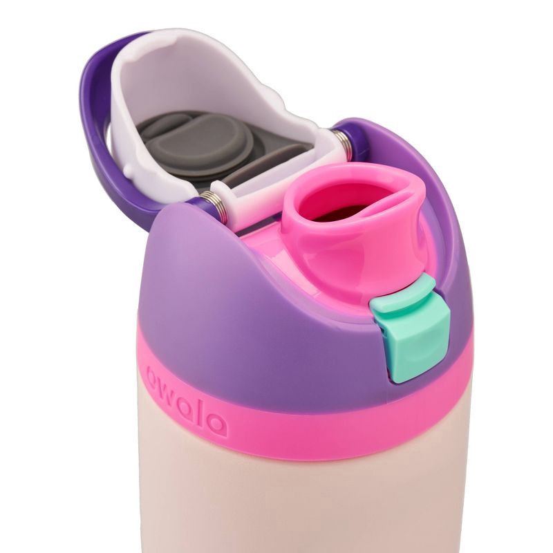 slide 4 of 4, Owala 16oz Kids' FreeSip Stainless Steel Water Bottle - Bunny Business, 16 oz