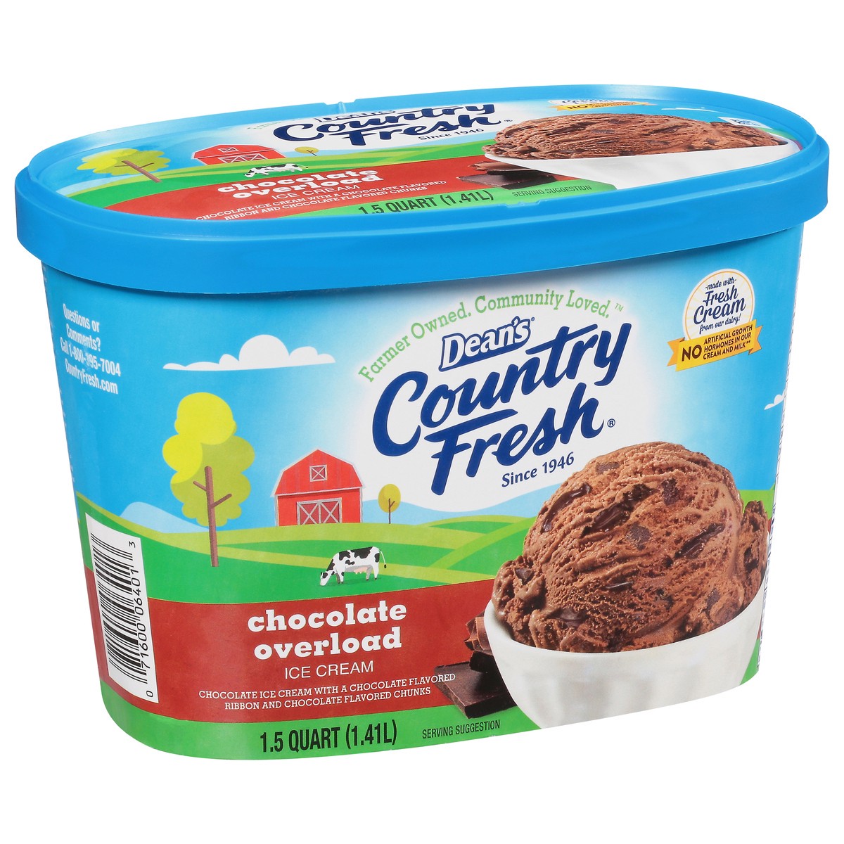 slide 10 of 13, Country Fresh Chocolate Overload Ice Cream, 1.5 qt