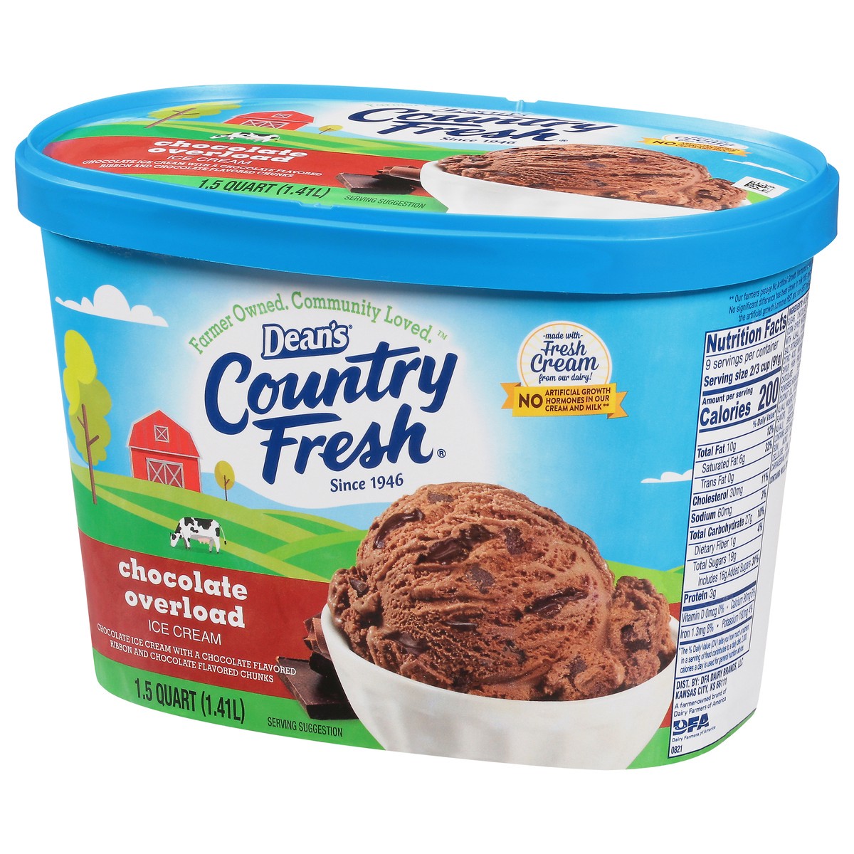 slide 13 of 13, Country Fresh Chocolate Overload Ice Cream, 1.5 qt