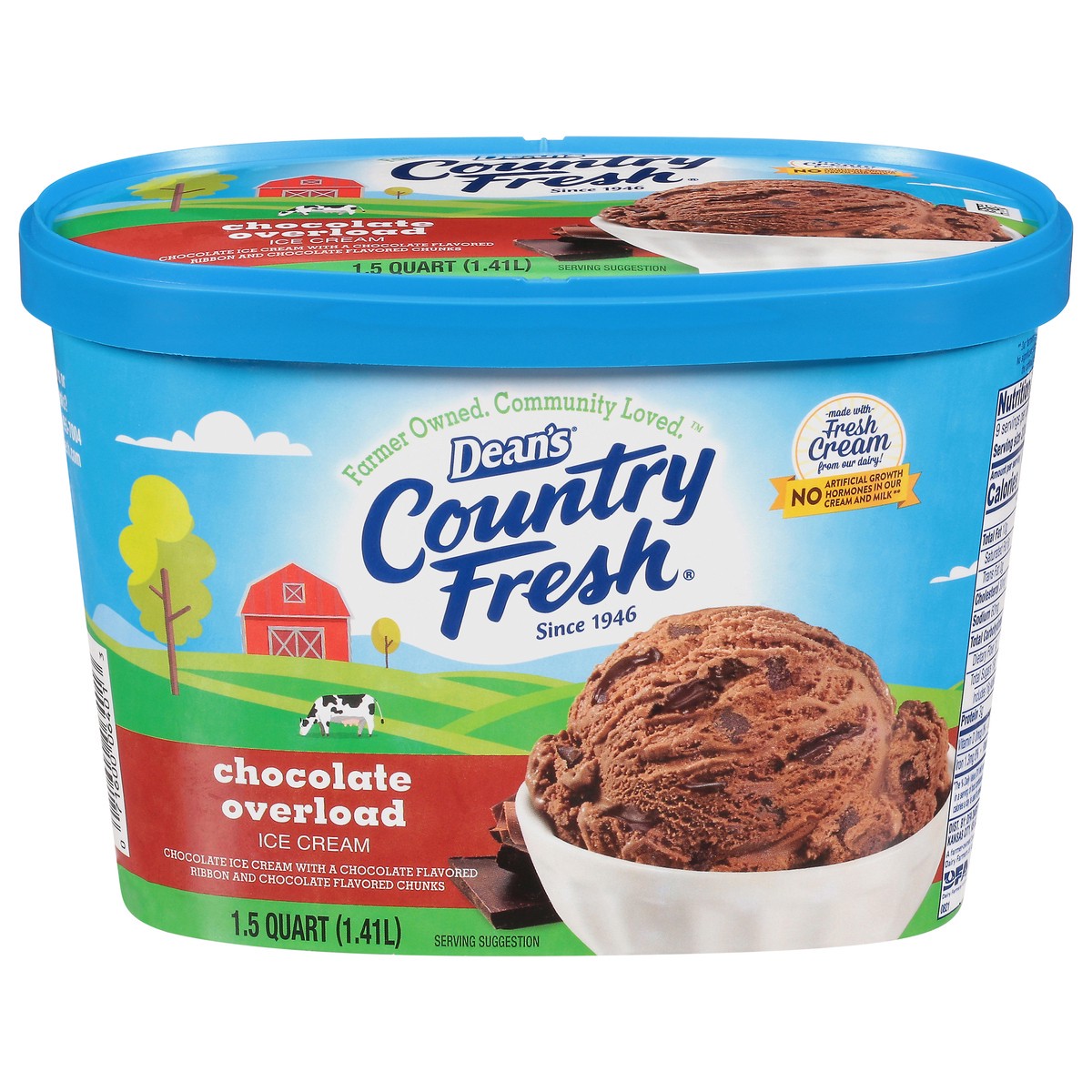 slide 11 of 13, Country Fresh Chocolate Overload Ice Cream, 1.5 qt
