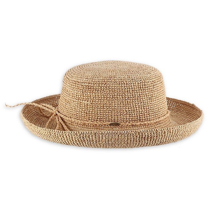 slide 1 of 4, Scala Crocheted Raffia Women's Hat - Natural, 1 ct