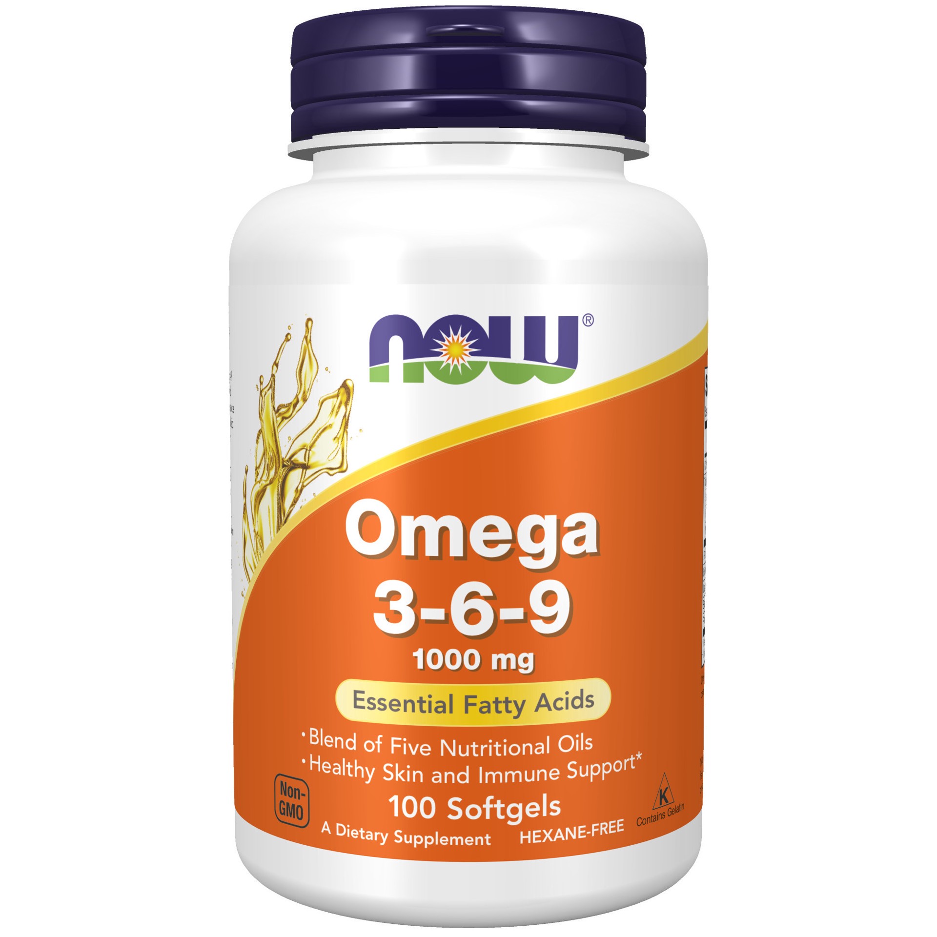 slide 1 of 4, Now Naturals NOW Omega-3-6-9 1000 mg Softgels, 100 ct
