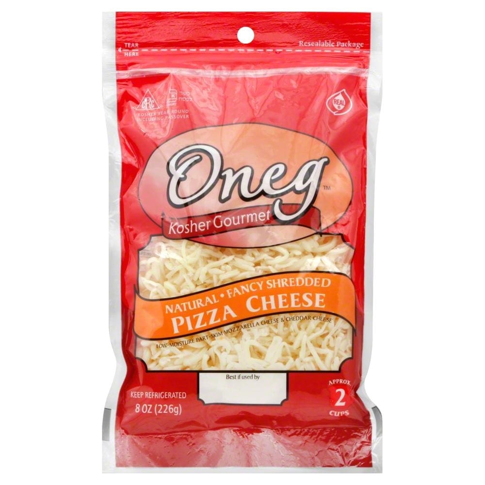 slide 1 of 1, Oneg Pizza Shredded Cheese, 8 oz