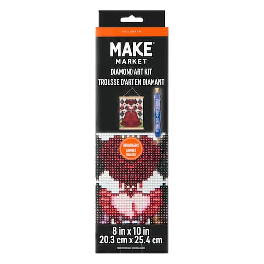slide 1 of 4, 8" X 10" Red Queen Diamond Art Kit By Make Market, 8 in x 10 in
