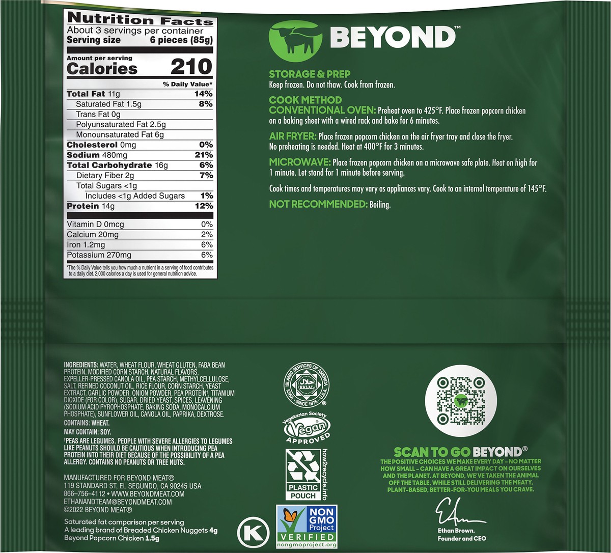 slide 3 of 4, Beyond Meat Beyond Popcorn Chicken Plant-Based Bites 10 oz, 10 oz