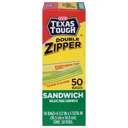 H-E-B Tough & Easy Double Zipper Sandwich Bags