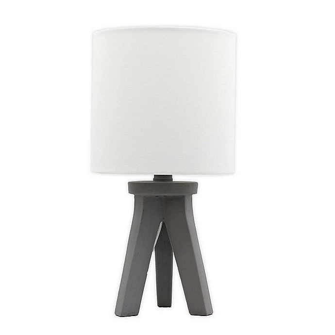 slide 1 of 1, Designs Direct Tripod Accent Lamp - Grey with Linen Shade, 1 ct