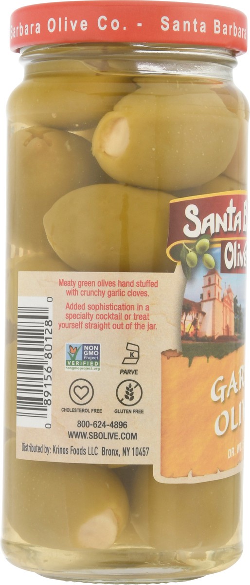 slide 3 of 11, Santa Barbara Olive Co. Garlic Stuffed Olives, 5 oz