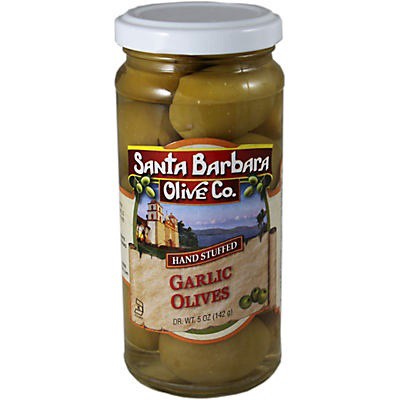 slide 1 of 11, Santa Barbara Olive Co. Garlic Stuffed Olives, 5 oz