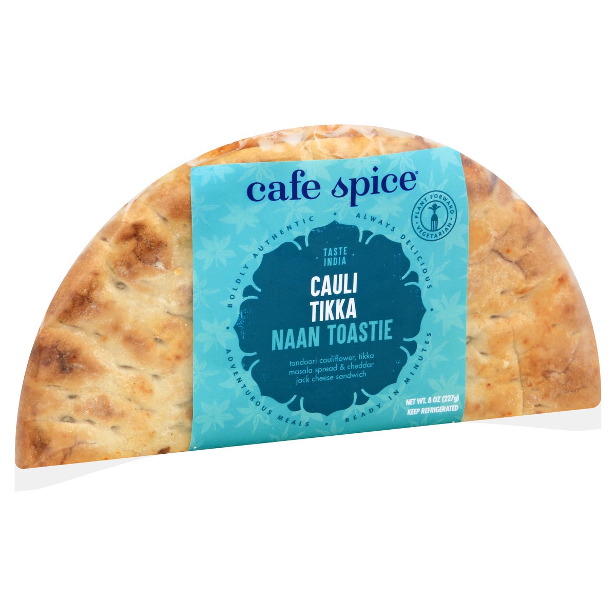 slide 7 of 11, Café Spice Naan Toastie, Cauli Tikka, 8 oz