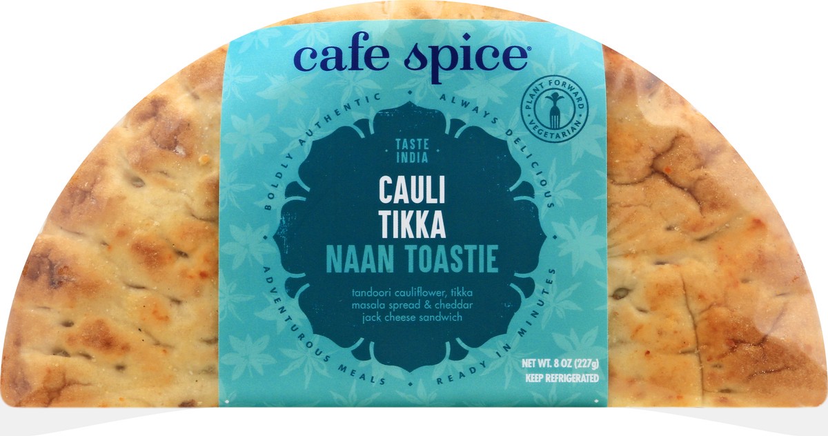 slide 1 of 11, Café Spice Naan Toastie, Cauli Tikka, 8 oz