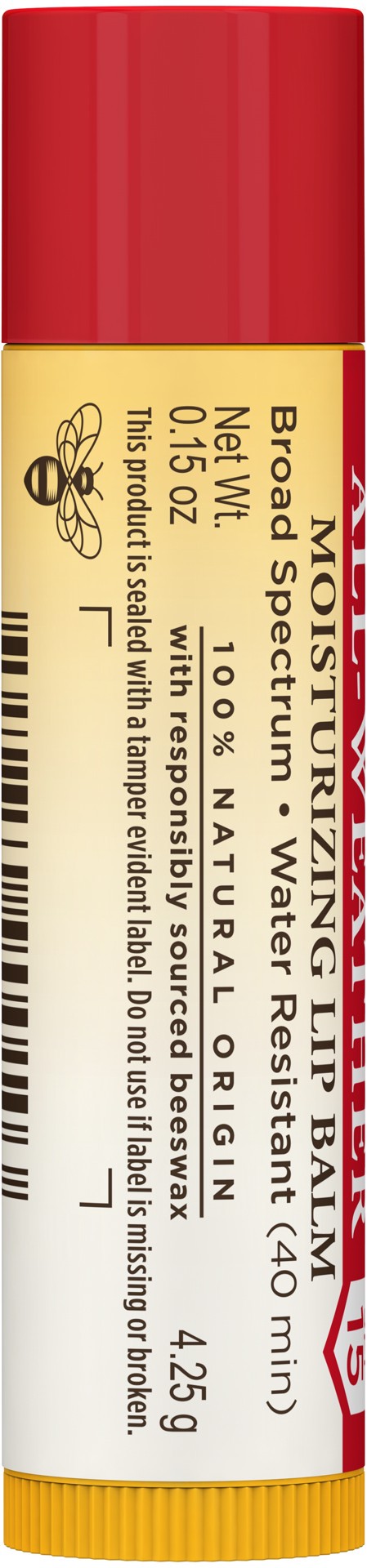 slide 2 of 5, Burt's Bees All Weather SPF 15 Lip Balm, Natural Origin Lip Care, 1 Tube, 0.15 oz., 0.15 oz