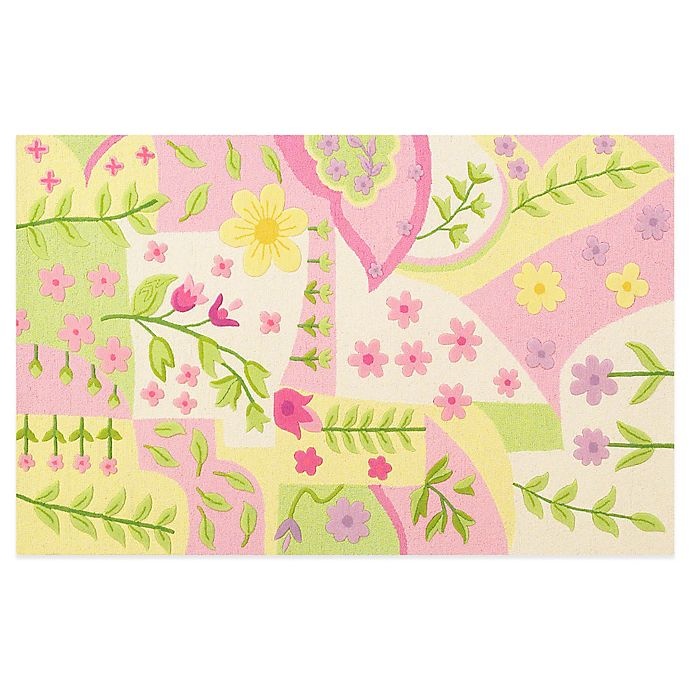 slide 1 of 1, KAS Kidding Around Princess Dreams Area Rug - Pink/Green/Multi, 3 ft 3 in x 5 ft 3 in