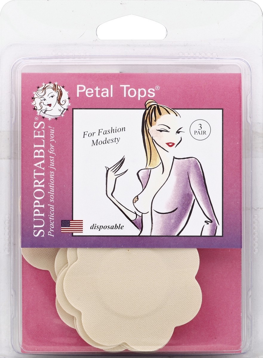 slide 1 of 3, Supportables Petal Tops 3 ea, 3 ct