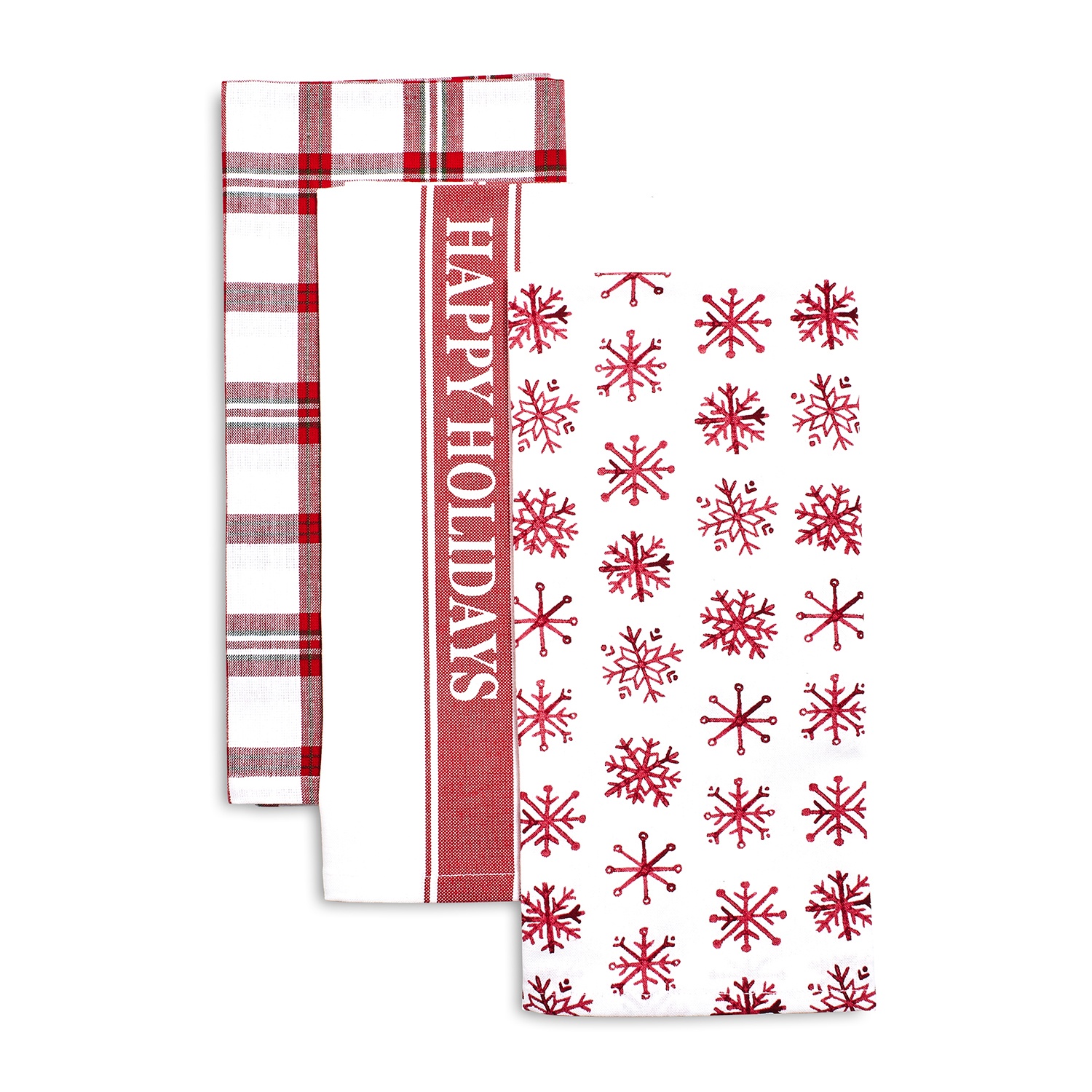 slide 1 of 1, Sur La Table Happy Holidays Kitchen Towels, 3 ct